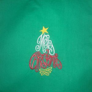 Christmas Tote Bag Embroidery on Both Sides